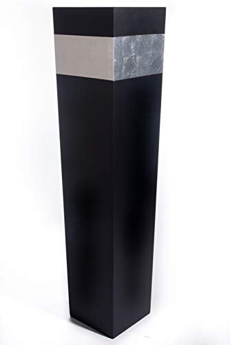 Tapered Wood Floor Vase - Silver Accent
