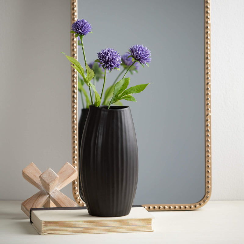 Black Shell Textured Vase