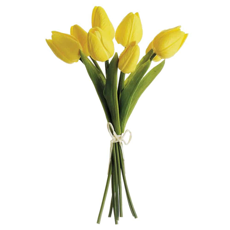 10" Soft Touch Tulip Bundle x8 Yellow (12 bundles)