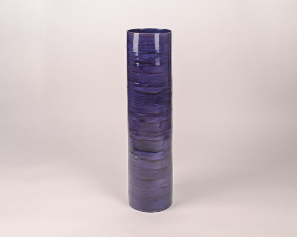 27'' Bamboo Cylinder Floor Vase - Blue