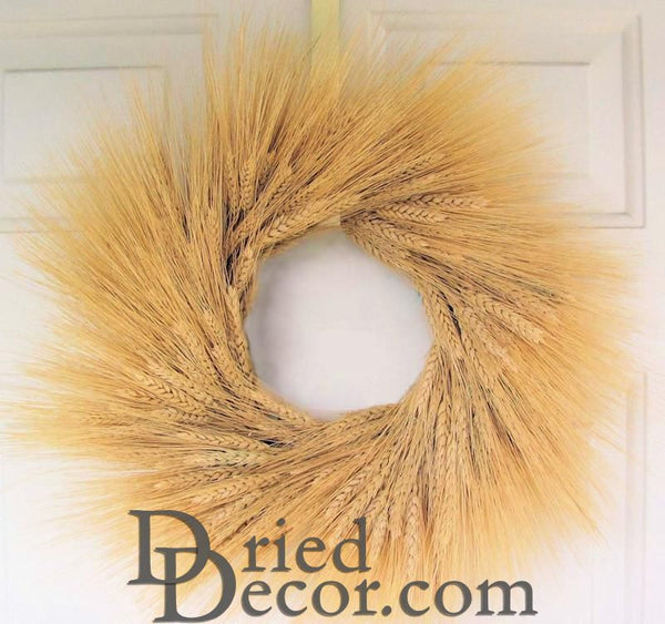 Natural Wheat Wreath - 19 inch