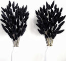 115 PCS Black Bunny Tail Bouquet, Boho Table Decor, Black Bunny Tails Dried Flowers, Dried Pampas Grass for Weddings, Home Decor, Rustic Parties, and Baby Shower Decorations