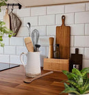 Quoowiit Ceramic Rustic Vase with Handle, White Distressed Decorative Farmhouse Pitcher Vase for Home Decor Living Room Bedroom Kitchen Office Shelf Decor Centerpiece Table Decoration
