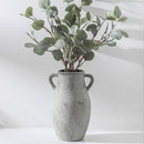 Large Ceramic Rustic Vase,11.3 inch Tall Farmhouse Flower Vase with 2 Handles for Home Decor, Living Room Entryway Table Centerpiece Decor