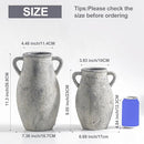 Large Ceramic Rustic Vase,11.3 inch Tall Farmhouse Flower Vase with 2 Handles for Home Decor, Living Room Entryway Table Centerpiece Decor