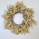 Handmade Dried Flower Wreath - Ivory