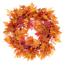 28" Faux Fall Red Maple Leaf Wreath