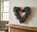 Paper Rose Lavender Heart Wreath