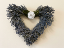 Paper Rose Lavender Heart Wreath