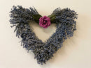 Paper Rose Lavender Heart Wreath