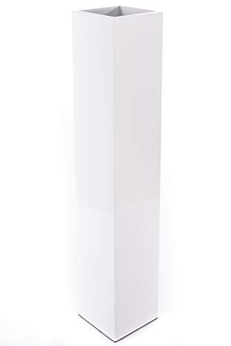Rectangle Tall Floor Vase | Solid White