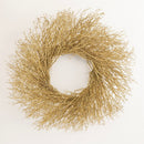 Dried Quail Brush Wreath | Gold