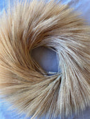 Extra large 26-inch dried natural wheat wreath in blond golden tones for wholesale and bulk decor.