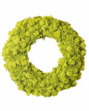 Dried Reindeer Moss Wreath | Single or Case of Two | Chartreuse