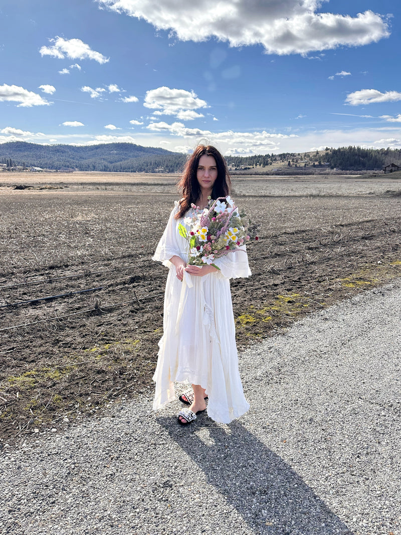 Dried Dogwood and Daffodils Bouquet