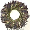 22" dried natural lavender medley wreath with bundled stems, ideal for wholesale bulk decor.