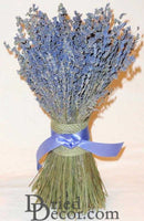 Bundle of dried natural lavender flowers tied with a purple ribbon, ideal for wholesale or bulk purchase.