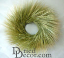 19-inch bearded green wheat wreath with dried natural wheat stalks, perfect for wholesale bulk decor.