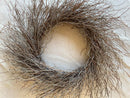 Natural dried Sweet Huck wreath with thin twig branches, ideal for wholesale bulk decor.