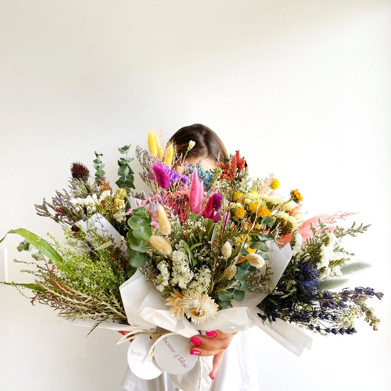 Pink Large Dried Flower Bundle