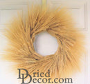 Natural dried wheat wreath in blond, 19-inch decorative wholesale bulk wreath.