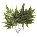 A bunch of dried green fern stems with lush, leafy foliage.