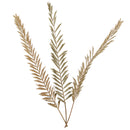 Artificial floral decoration resembling natural plant stems with green leaves, intended for use in home décor.