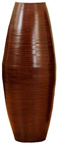 27 Bamboo Cylinder Floor Vase - Brown