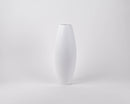 Matte white small handmade bamboo vase with natural smooth finish for dried florals wholesale bulk.