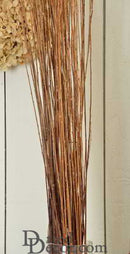 Bulk dried natural Asian willow branches in red, bundled in a case of eight for wholesale use.