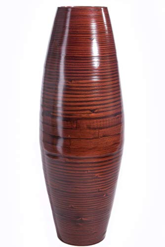 27 Bamboo Cylinder Floor Vase - Brown