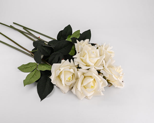 20.5" Real Touch Rose Spray White (12 stems)