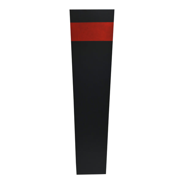 Tapered Wood Floor Vase | Red Accent