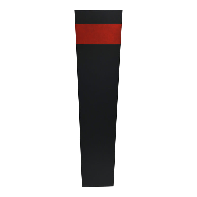 Tapered Wood Floor Vase - Red Accent