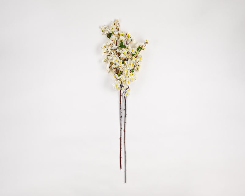 41" Cherry Blossom Spray | 12 Stems | Cream