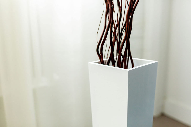 36 Tapered Tall Floor Vase | Set of 2 | Solid White