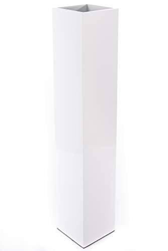 Rectangle Tall Floor Vase - Solid White