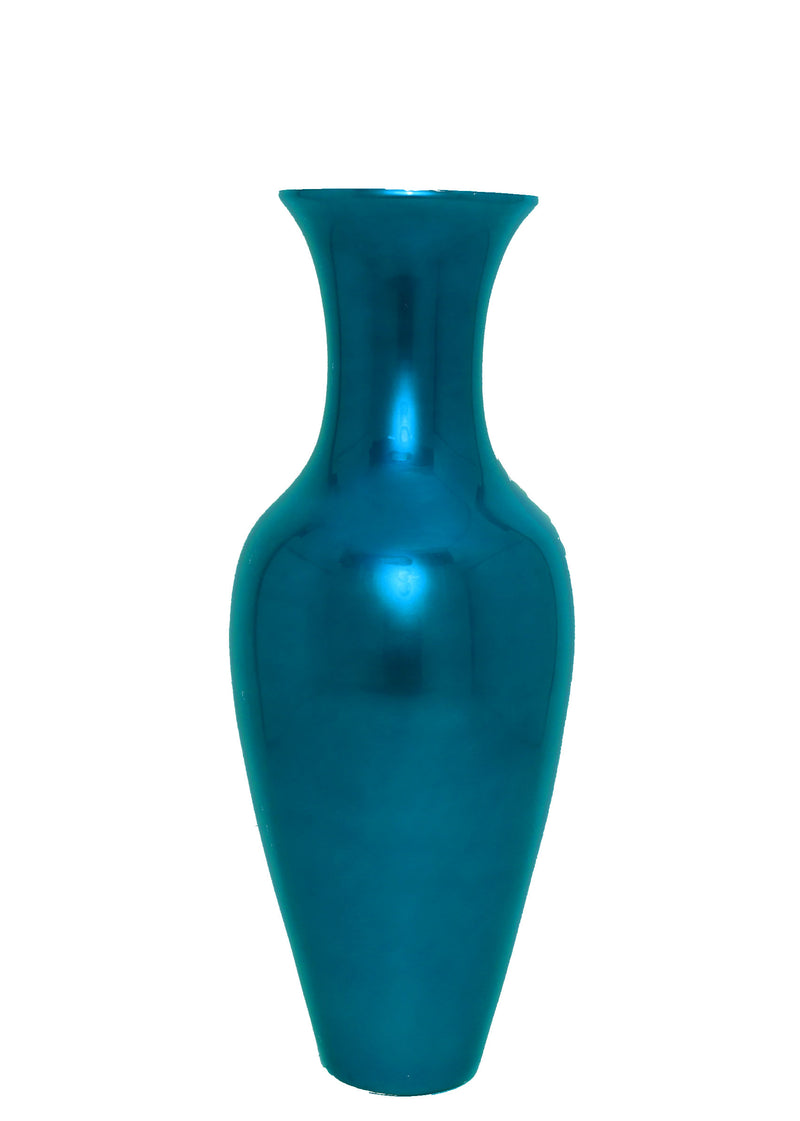 27-In Tall Classic Natural Handmade Bamboo Floor Vase -- Blue