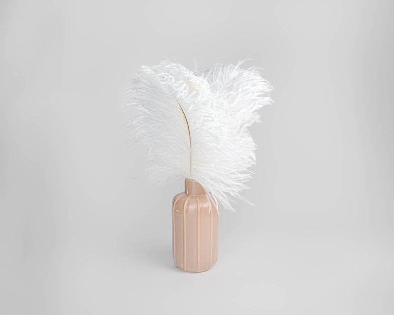 Ostrich Feathers - White Wing Plumes | 12 Bunches | Color Options Available