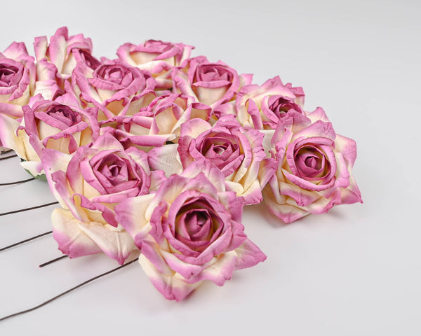 Beautiful Parchment Roses - Wood Roses | 10 Bunches | Rose