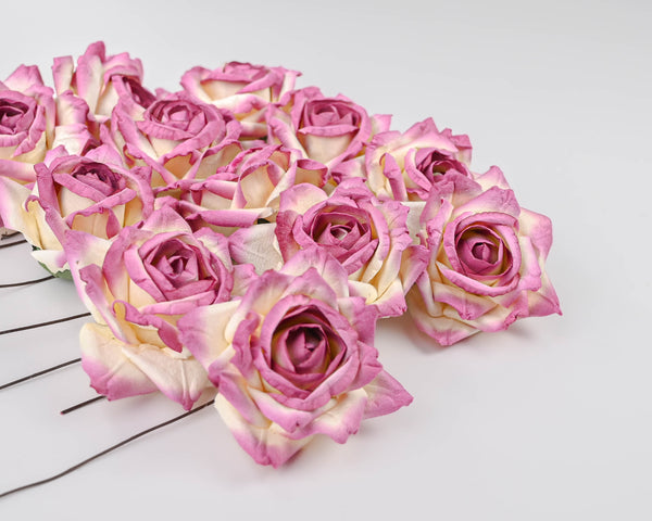 Beautiful Parchment Roses - Wood Roses