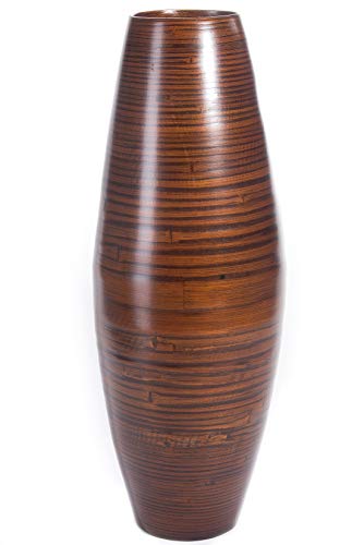 27 Bamboo Cylinder Floor Vase - Brown