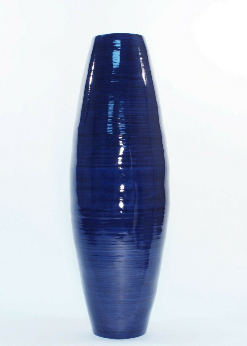 36 Bamboo Cylinder Floor Vase - Dark Blue