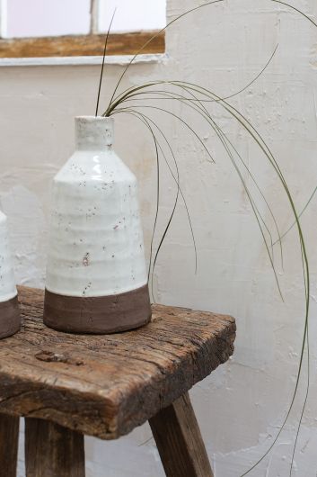Two-Tone Ceramic Lipton Vase