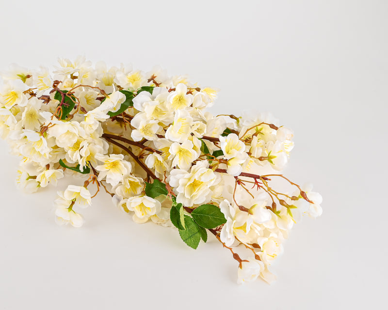 41" Cherry Blossom Spray | 12 Stems | Cream