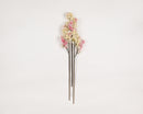 Bundle of 12 dried lilac spray stems in soft pink and cream, natural wholesale bulk arrangement.