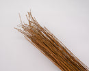 Bundle of dried natural Asian willow branches in light brown, wholesale bulk set of eight.