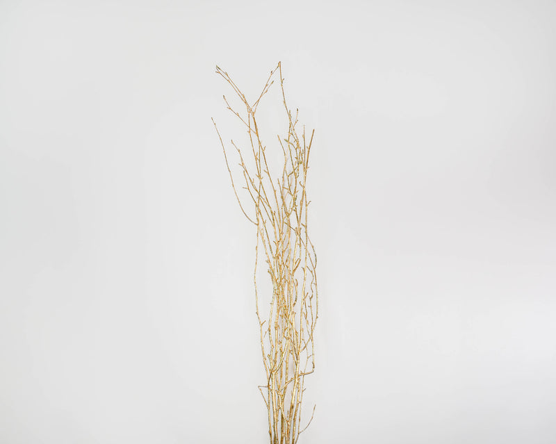 Gold Glittered Birch Branch Bunch | 12 Bunches | Gold Glittered
