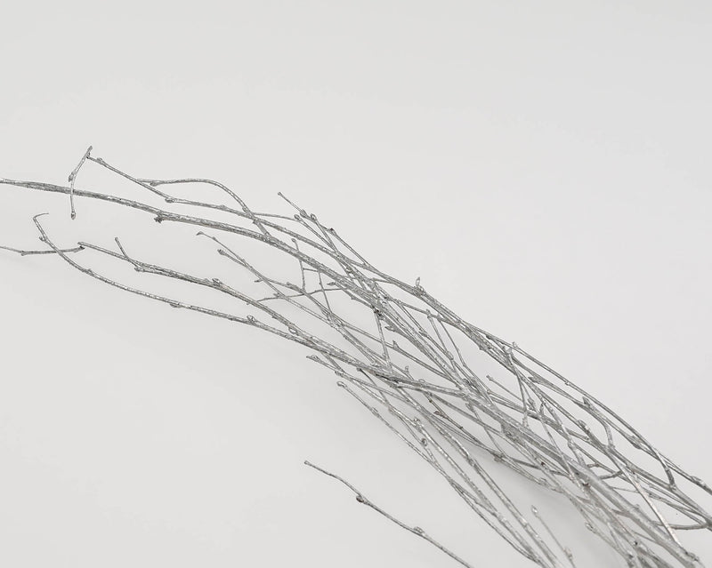 Silver Painted Birch Branches