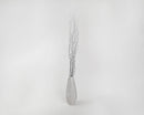 Silver glittered dried birch branches in a tall white vase, natural decorative bulk wholesale set.